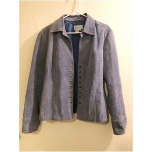 Live a little blue leather jacket